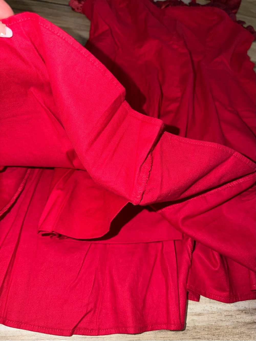 Free People Red Ruffle-Strap Mini Dress - Picture 2 of 8